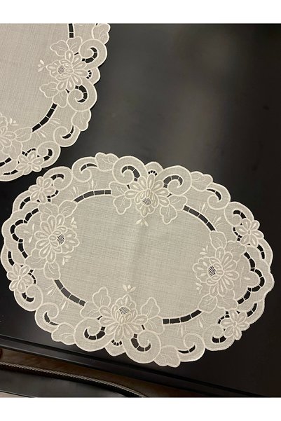 Tiniminatelier Beyaziş Oval American Service Set for 6 People