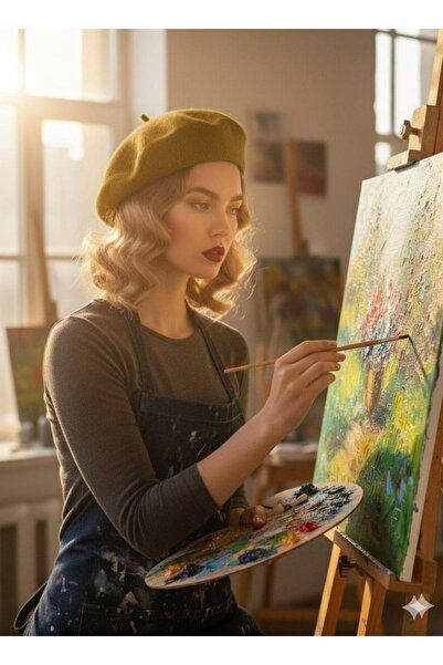 sema aksesuar Women's Painter Beret French Hat - Valentine's Day Gift