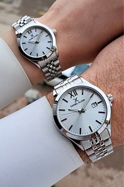 Daniel Klein Gümüş Renk Sevgili Çift Kol Saati Dkgnct539