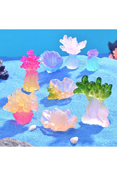 Generic glow in the dark coral for fish tank 8PCS