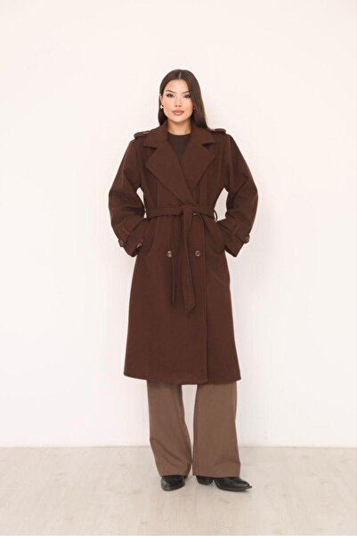 dibcollectionn Brown Women's Cashmere Coat