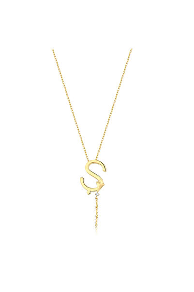 Bendis Design Deniz Ş Harf 925 Ayar Gümüş Kadın Kolye