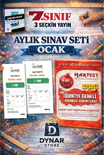 SİNAN KUZUCU YAYINLARI 7. Sınıf 1. Dönem Kurumsal Tüm Dersler Okyanus Nartest...