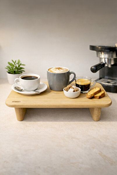 Kitchen Life لوح تقطيع وأطباق تقديم بأرجل من الخيزران - حامل تقديم