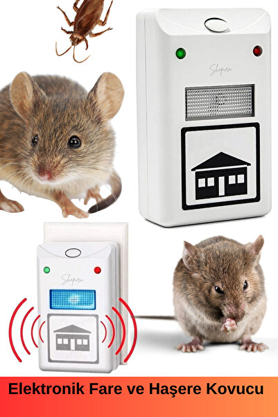 Shopura Haşere Fare Sinek Böcek Kovucu Ultrasonik Elektirikli Prize Takılır K...
