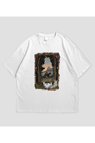 SVART WEAR Μέρλιν με τύπωμα oversized Ουνισέξ Μπλουζάκι