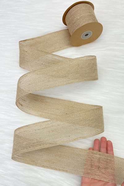 ZEYMERADE Jute Straw Ribbon 6 cm 10 Mt, Bride, Bundle, Engagement, Dowry, Gif...