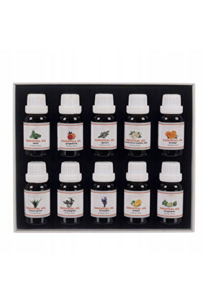 zola Set de uleiuri esențiale, 10 parfumuri diferite, 15 ml, cutie de depozitare