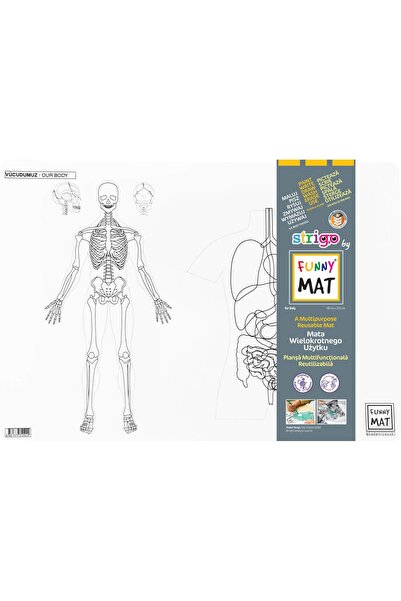 Funny Mat PLANȘĂ REUTILIZABILĂ 48x33.5 cm + CADOU SET INSTRUMENTE DE COLORAT