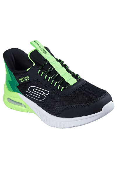 SKECHERS Pantofi sport pentru copii: Microspec Max – Negru/Lime, Unisex, Mări...