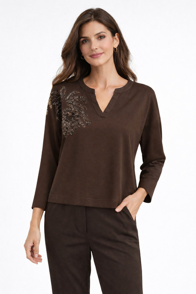 BLUEBELLE Embroidered Knitted Bluz