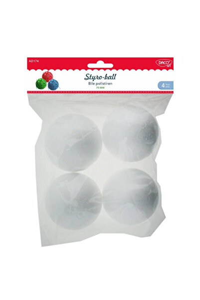 daço Accesorii craft - AD174 Bile polistiren set 4, 75 mm DACO