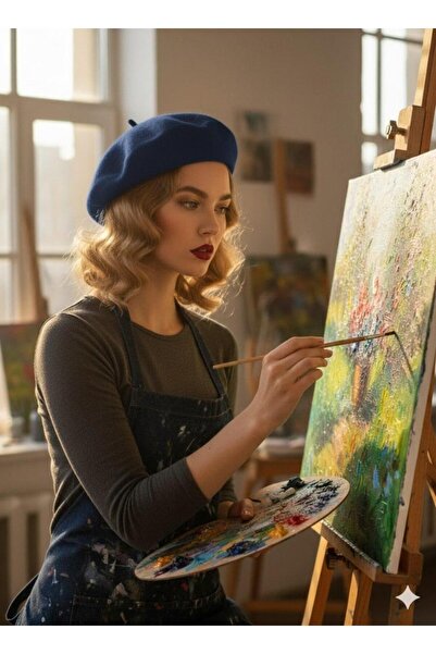 sema aksesuar Women's Painter Beret French Hat - Valentine's Day Gift