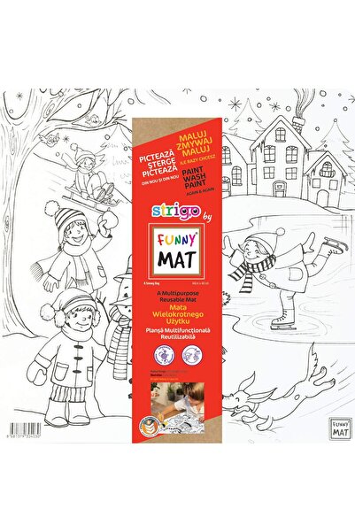 Funny Mat PLANȘĂ REUTILIZABILĂ 40x40cm + CADOU SET INSTRUMENTE DE COLORAT