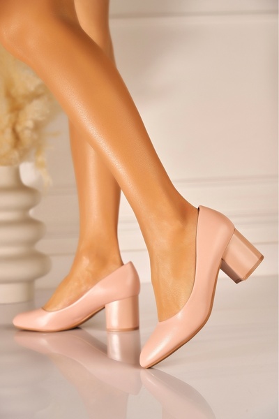 Joana Γυναικείες Γόβες Ayanda από Δέρμα σε Nude Χρώμα, Μέγεθος 40