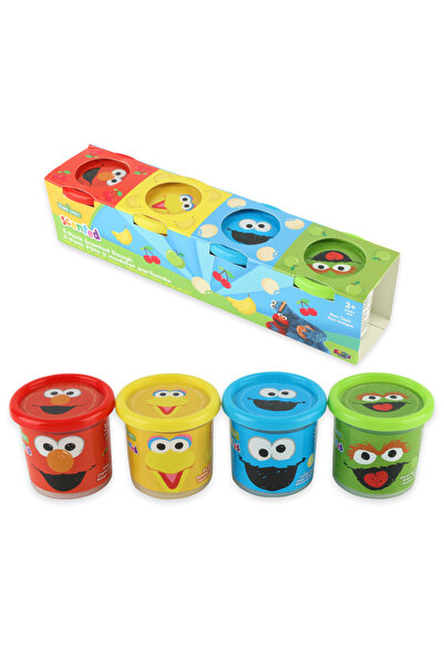 Sesame Street مجموعة علب عجين معطرة - قد يختلف اللون - 4 قطع - 454 غرام