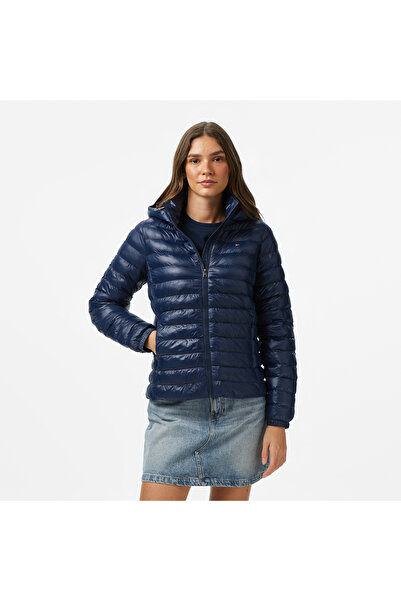 Tommy Hilfiger Padded Slim Kadın Mavi Puffer Mont