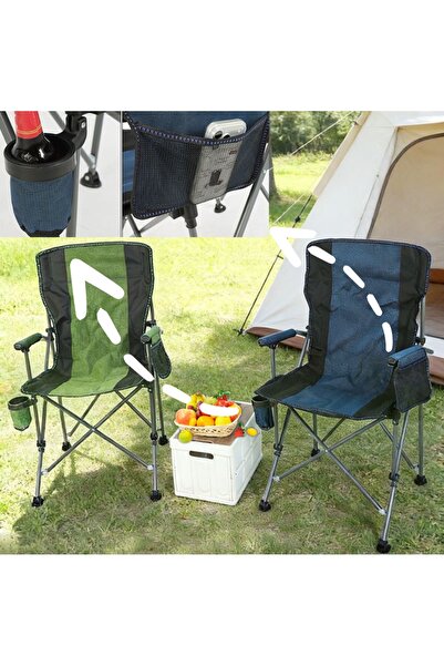 Mumtaz 93×56×56cm Foldable Outdoor Camping Chair, Portable & Sturdy for Campi...