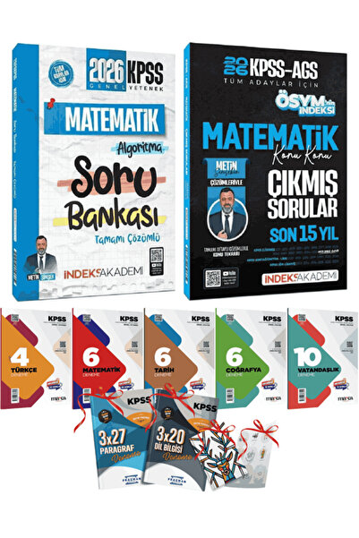 İndeks Akademi 2026 KPSS İndeks Matematik Soru Bankası ve Son 15 Yıl Matemati...