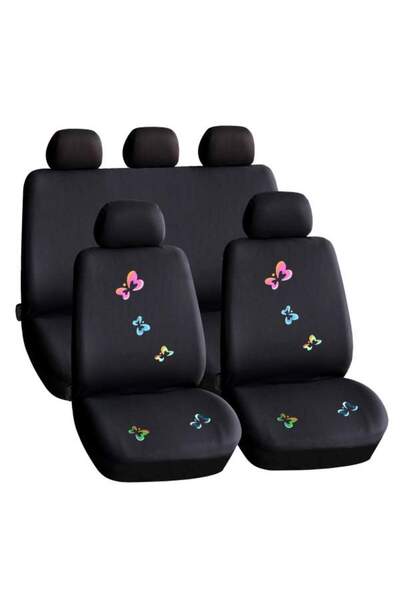 CarGuard Huse Auto Universale Carguard, Design Fluturași, 5 Locuri, Compatibil Airbag, 11 Piese
