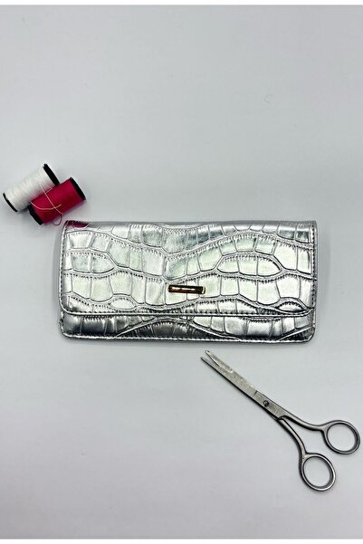 By EDUU Gold Crocodile Patterned Women's Wallet - Portfolio Bag with Multiple...