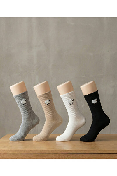 Budy Socks Kuzu Desenli Tenis 3'lü Çorap