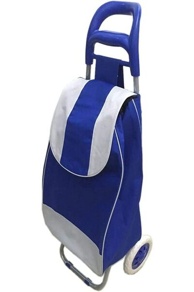 Generic Portable And Foldable Standing Shopping Cart Trolley Bag With Wheel