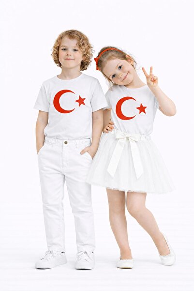 Kuraff Giyim 23 أبريل 29 أكتوبر طقم قصير الأكمام للأولاد والبنات