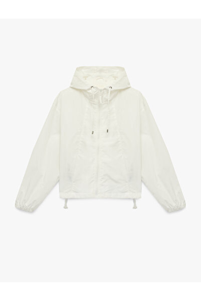 Koton Hooded Long Sleeve Jacket with Pocket Detail and Comfortable Fit with Z...