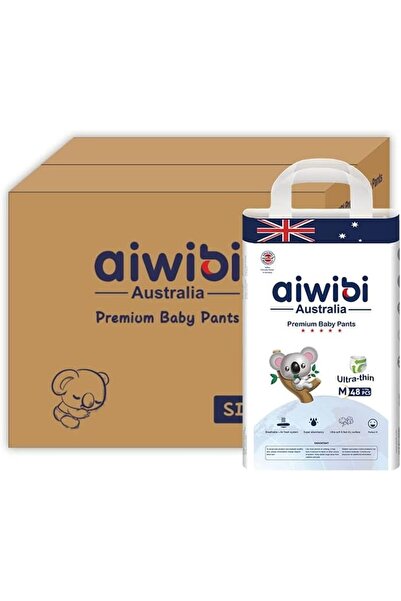 Aiwibi Premium Baby Pant Diaper-Size 3,M 6-11kg, Jumbo Box 4X48Pcs