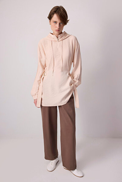 Touché Privé Metal Buckle Hooded Tunic