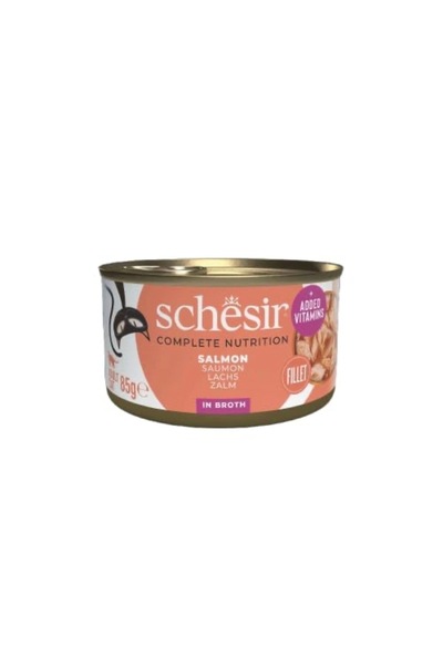 Schesir كرتون مكون من 12 علبة طعام القطط الرطب بالسلمون من شيزر وجبة كامله مط...