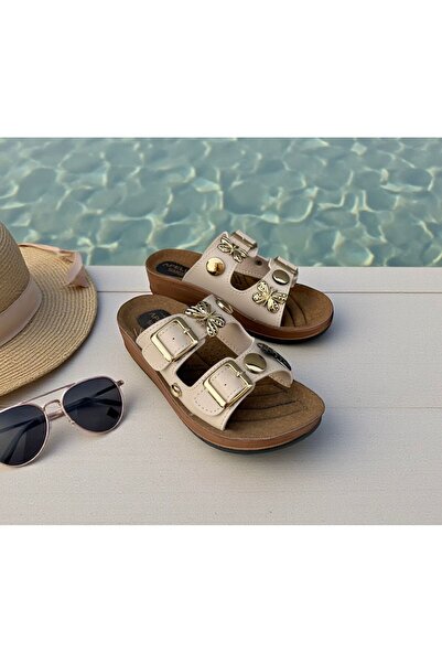 Apella papuci de damă confortabili cu talpă ușoară și accesorii cu cataramă d...