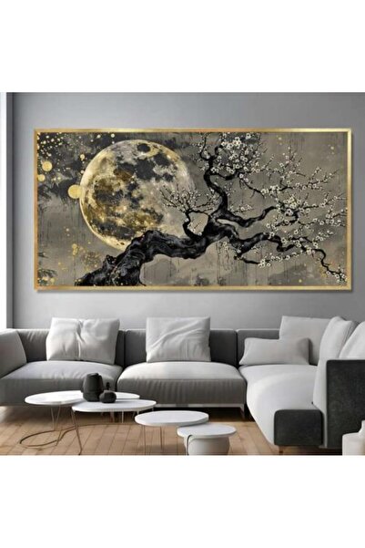 lawhat Artwork: Moon and Sakura Tree Painting – A touch of luxury that exudes...