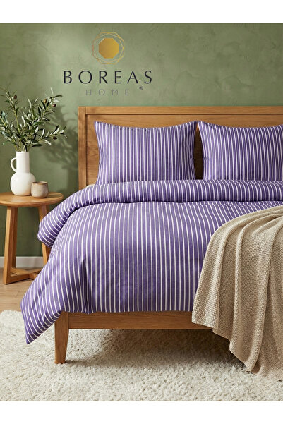 Boreas Home LİNES PREMİUM Двоспальний комплект постільної білизни з гумкою та...