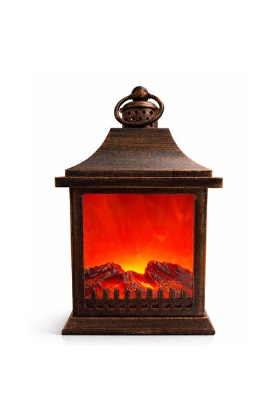 Store Dekoratif LED’li Şömine Lamba 36 Cm Ortam Aydınlatmalı Masa Üstü