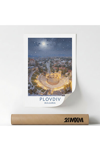 21mxm Poster 'City-Plovdiv' On Matte Canvas – Minimalist Design, A4 (21 x 29....