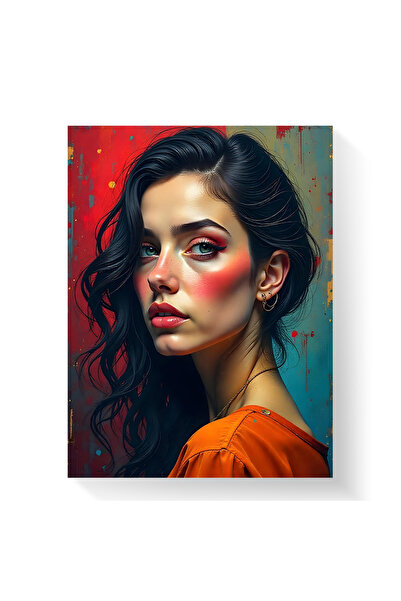 Printees Tablou - Portret de femeie - Canvas pe șasiu