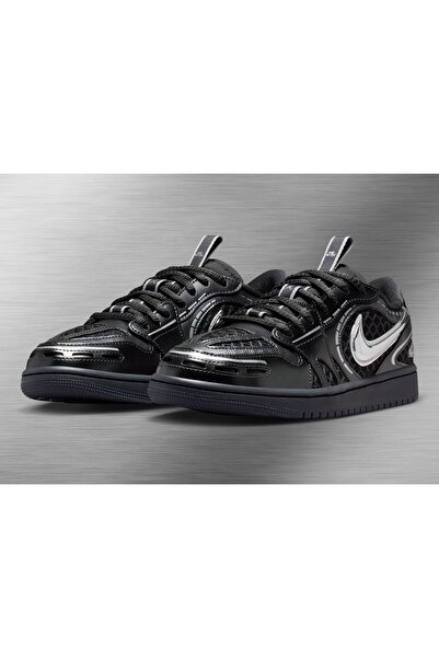 JORDAN Air 1 Low Method of Make v3 "Black/Metallic Silver" HQ2186-001