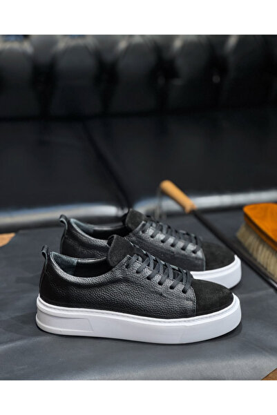 Avni Ceylan حذاء رياضي رجالي بتفاصيل من جلد النوبوك ونعل سميك