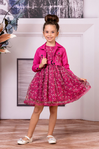 SÜSLÜ PİNK KİDS Girls' Festive Dress
