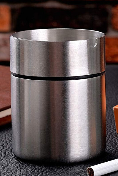 TechnoStation Paslanmaz Çelik Kül Tablası, Küllük Dış Mekan, Rüzgar Geçirmez ...