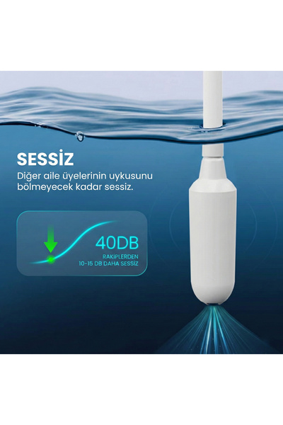 Genel Markalar SilentPro Sessiz Şarjlı Otomatik Damacana Su Pompası Dalgıç Motor Hızlı Dolum Çocuk Kilit (Bpa Free)