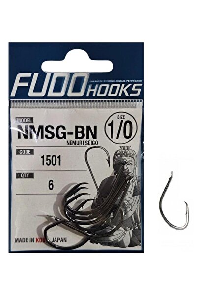 Fudo 1501 No:1/0 Nemuri Seigo Black Nikel Olta İğnesi 6 Adet