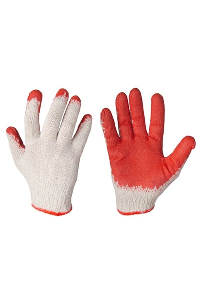 Lahti Pro COTTON GLOVE WITH LATEX - (9) / RED