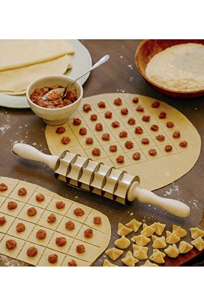 tafce 7 Bıçaklı Best Mantı Merdane Kesme Aparatı Kare