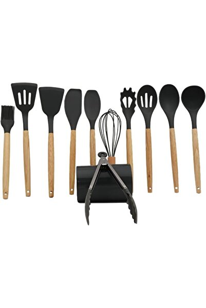 Ideal Pack 12 piece Premium Silicone Kitchen set with Holder(black)