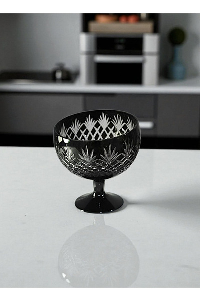 Glowvera Colorful Footed Cut Crystal Glass Bowl 15cm Diameter