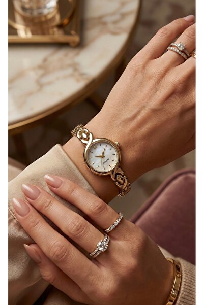 LOOKUP NEW Women's Wristwatch Minimal Vintage Gold Gold Color Case Stainless ...