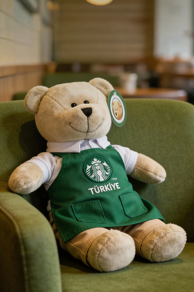Starbucks Bearista Bear Plush Toy - Original Turkish Collectible Product - 25cm
